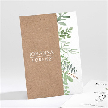 Save the Date Karte blätterschmuck - magnet