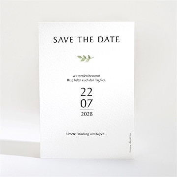 Save the Date Karte blätterschmuck - Vue 2