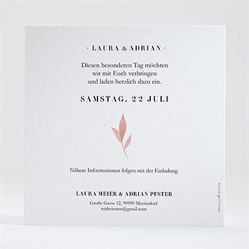 Save the Date Karte blättersamen - Vue 2