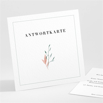 Antwortkarte Hochzeit blättersamen