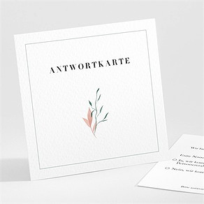 Antwortkarte Hochzeit blättersamen