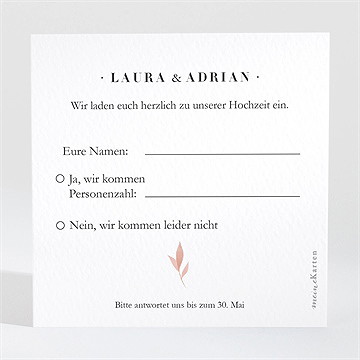 Antwortkarte Hochzeit blättersamen - Vue 2