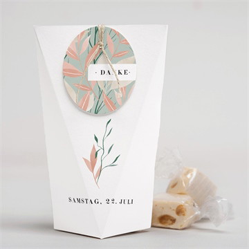 Geschenkbox Hochzeit blättersamen - schachtel