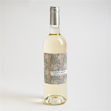 Flaschenetikett Hochzeit blättersamen - Vue 2