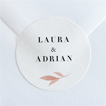 Aufkleber Hochzeit Blättersamen