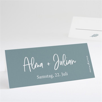 Tischkarte Hochzeit liebeszeichnung