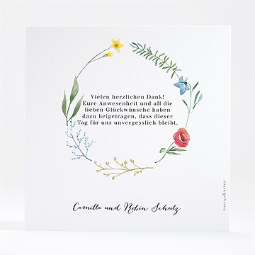 Dankeskarte Hochzeit Frühlingsgefühle - Vue 3