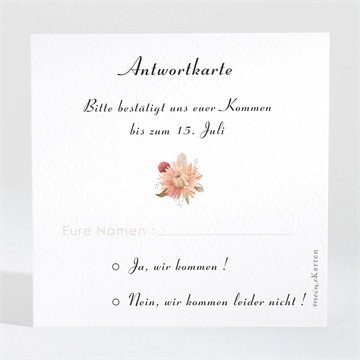 Antwortkarte Hochzeit behutsamkeit - schachtel