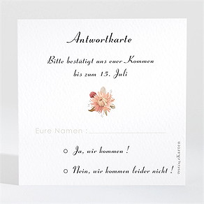 Antwortkarte Hochzeit behutsamkeit