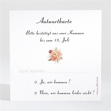Antwortkarte Hochzeit behutsamkeit