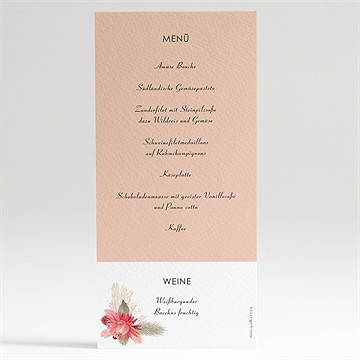 Menükarte Hochzeit Behutsamkeit - Vue 2