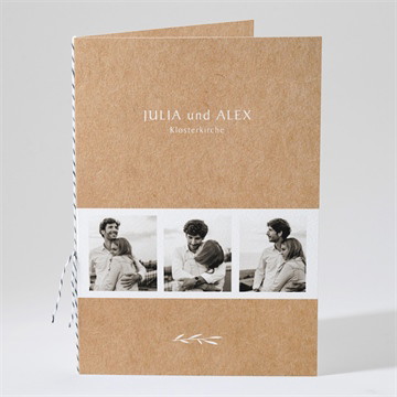 Kirchenheft Hochzeit boheme schick