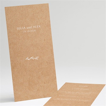 Menükarte Hochzeit boheme schick