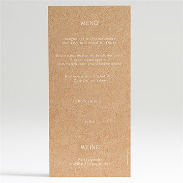 Menükarte Hochzeit boheme schick - Vue 2