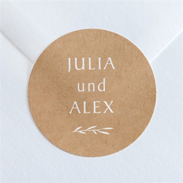 Aufkleber Hochzeit boheme schick