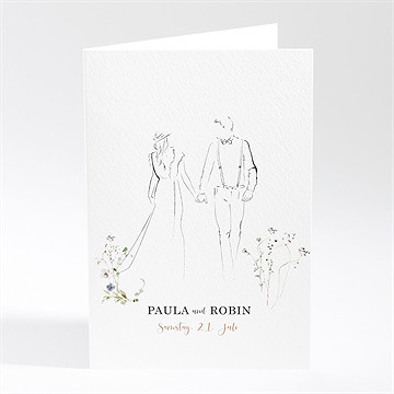 Menükarte Hochzeit zu zweit