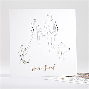 Dankeskarte Hochzeit zu zweit