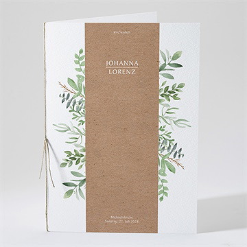 Kirchenheft Hochzeit blätterschmuck