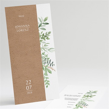Menükarte Hochzeit blätterschmuck - magnet