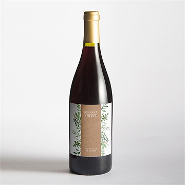 Flaschenetikett Hochzeit blätterschmuck - Vue 2