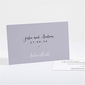 Antwortkarte Hochzeit strauß in nude