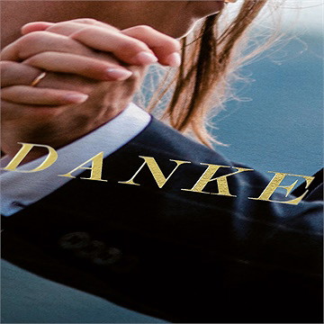 Dankeskarte Hochzeit strauß in nude - gold - Vue 2