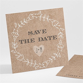 Save the Date Karte zurück zur natur - quadrat