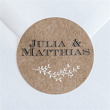 Aufkleber Hochzeit zurück zur natur