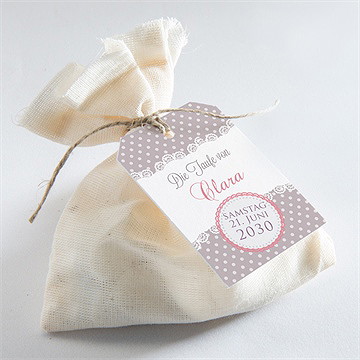 Geschenkanhänger Taufe Vogelgesang Mädchen - Vue 2