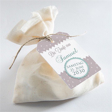 Geschenkanhänger Taufe Vogelgesang Junge - Vue 2