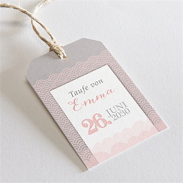 Geschenkanhänger Taufe Matrose In Rosa