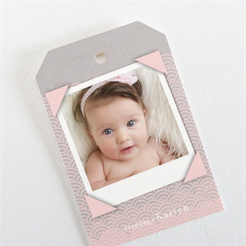 Geschenkanhänger Taufe Matrose In Rosa - vue 3