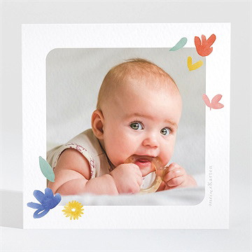 Dankeskarte Geburt Flowerpower - Vue 2