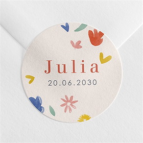 Sticker Geburt flowerpower