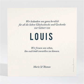 Dankeskarte Geburt baby love - Vue 2