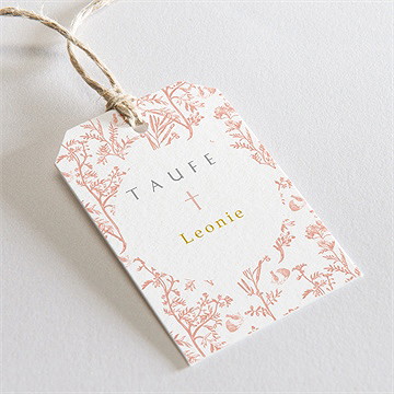 Geschenkanhänger Taufe vintage natur