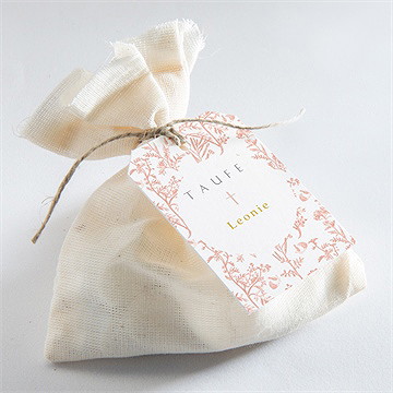 Geschenkanhänger Taufe vintage natur - Vue 2