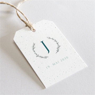 Geschenkanhänger Taufe blätterranke