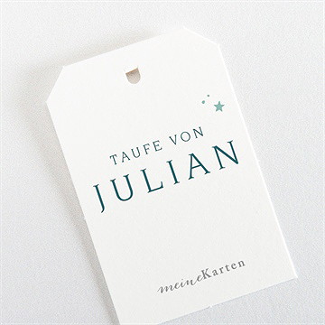 Geschenkanhänger Taufe Blätterranke - vue 3