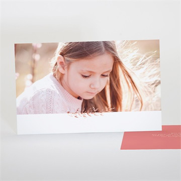 Dankeskarte Kommunion kupferblätterranke