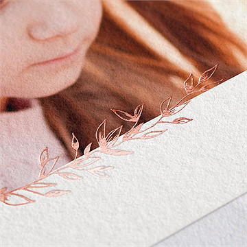 Dankeskarte Kommunion kupferblätterranke - kupfer - Vue 2