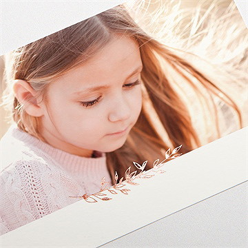 Dankeskarte Kommunion kupferblätterranke - kupfer - vue 3