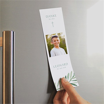 Dankeskarte Kommunion blätter und vergoldung - magne - Vue 2