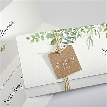 Hochzeitseinladung blättertanz