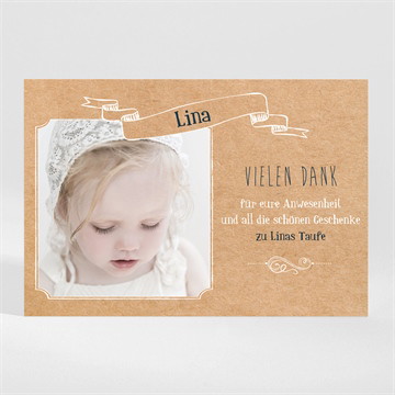 Dankeskarte Taufe piktogramme