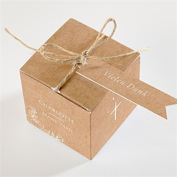 Geschenkbox Taufe veredelung auf kraft - vue 3