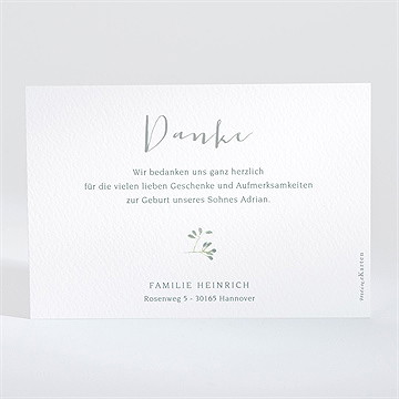 Dankeskarte Geburt Natürliche Harmonie - Vue 2