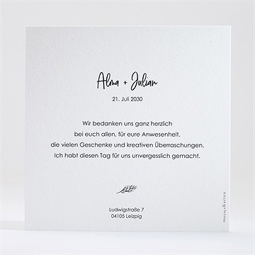 Dankeskarte Hochzeit Blühende Schönheit - Vue 2
