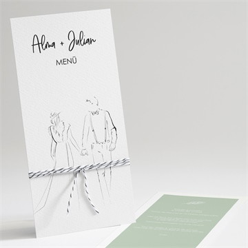 Menükarte Hochzeit blühende schönheit