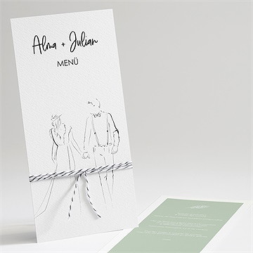 Menükarte Hochzeit blühende schönheit